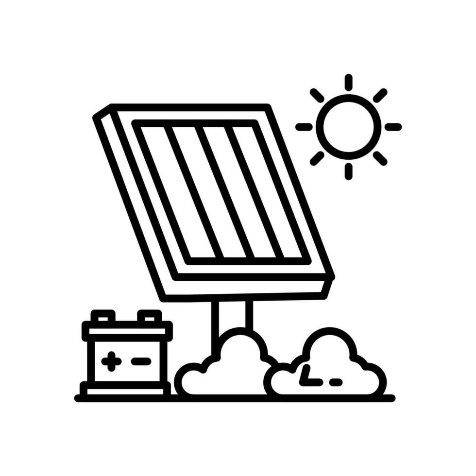 Solar Panel icon in vector. Illustration vector