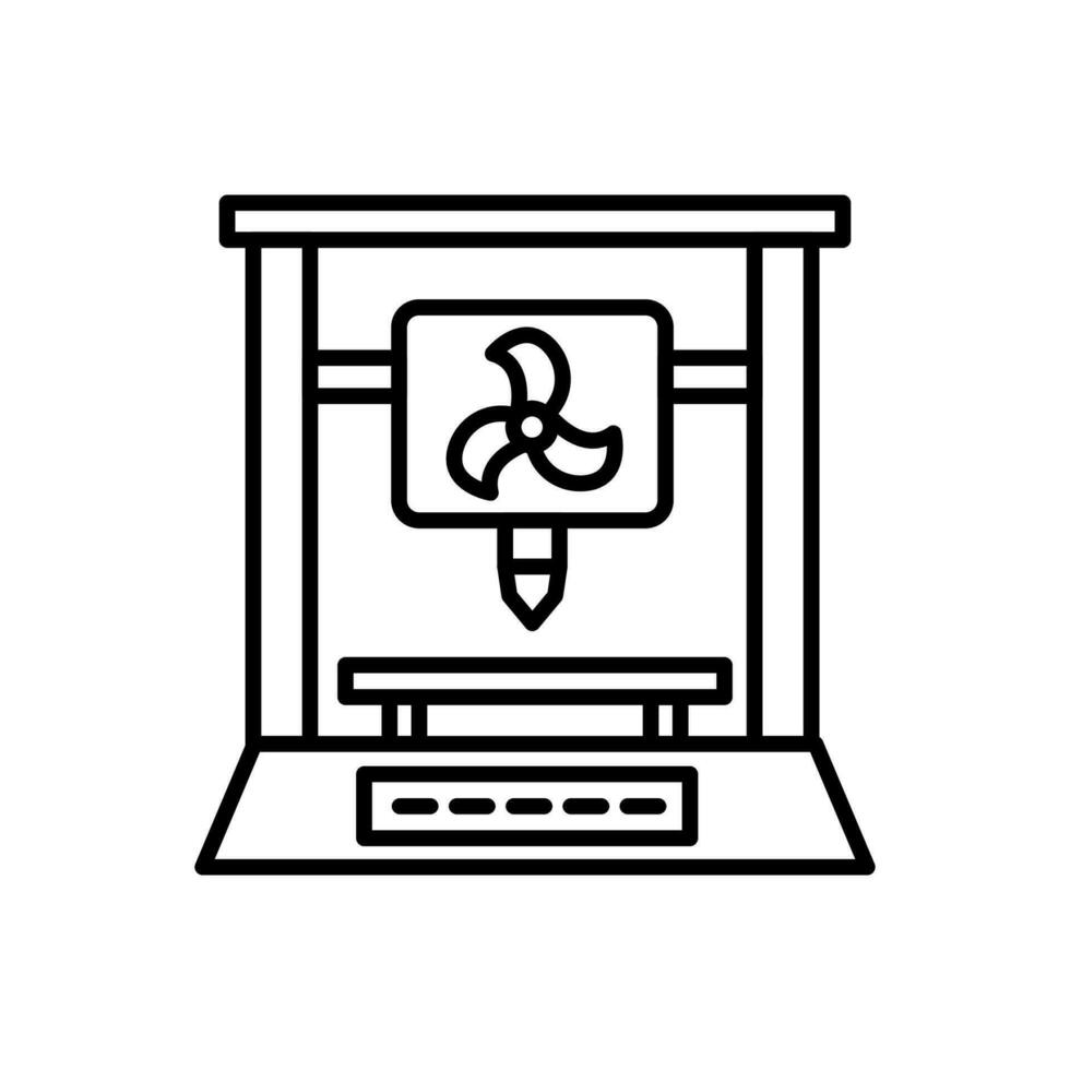 3D Space Printer icon in vector. Illustration vector