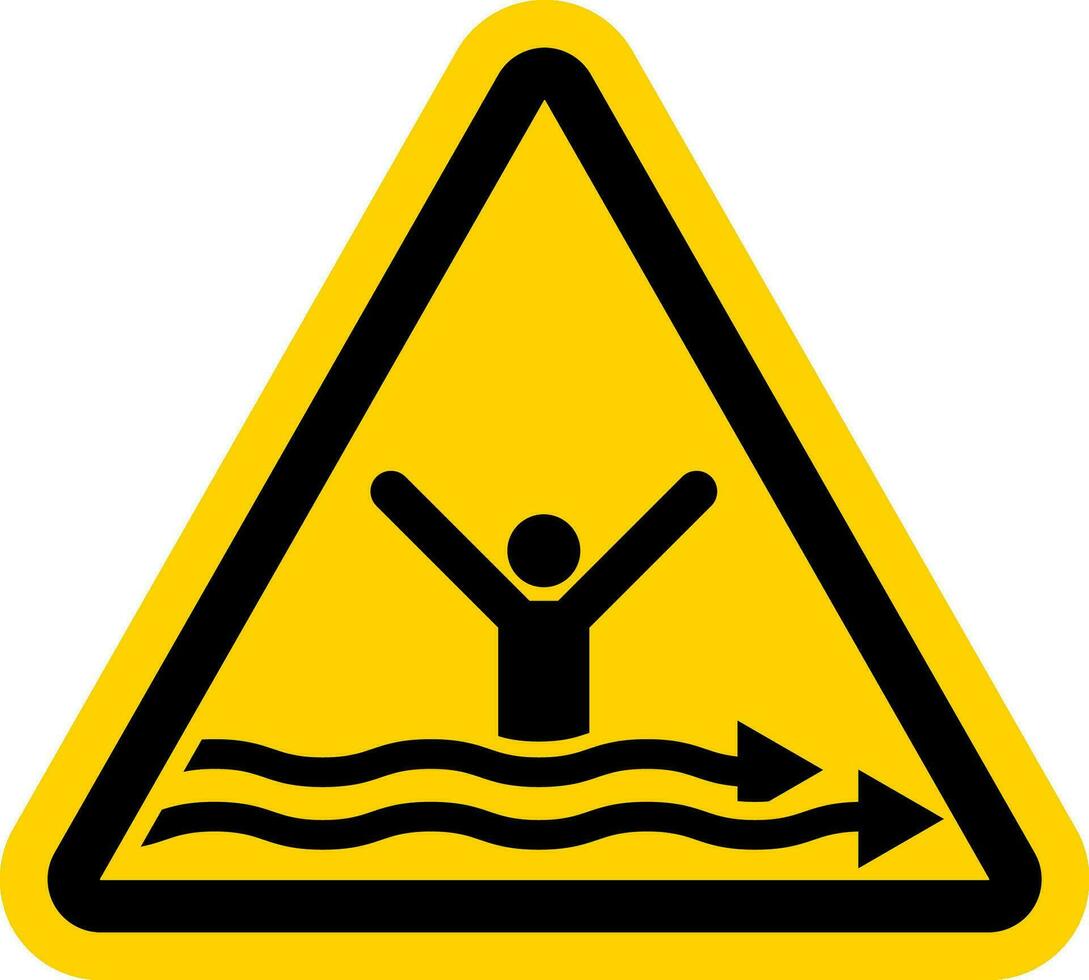 Water Safety Sign Warning Strong Currents 36445709 Vector Art at Vecteezy