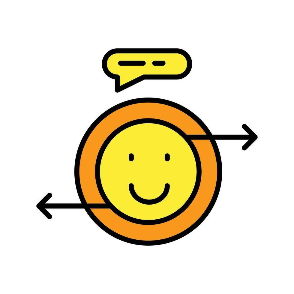 Decision Making icon. lineal color icon vector