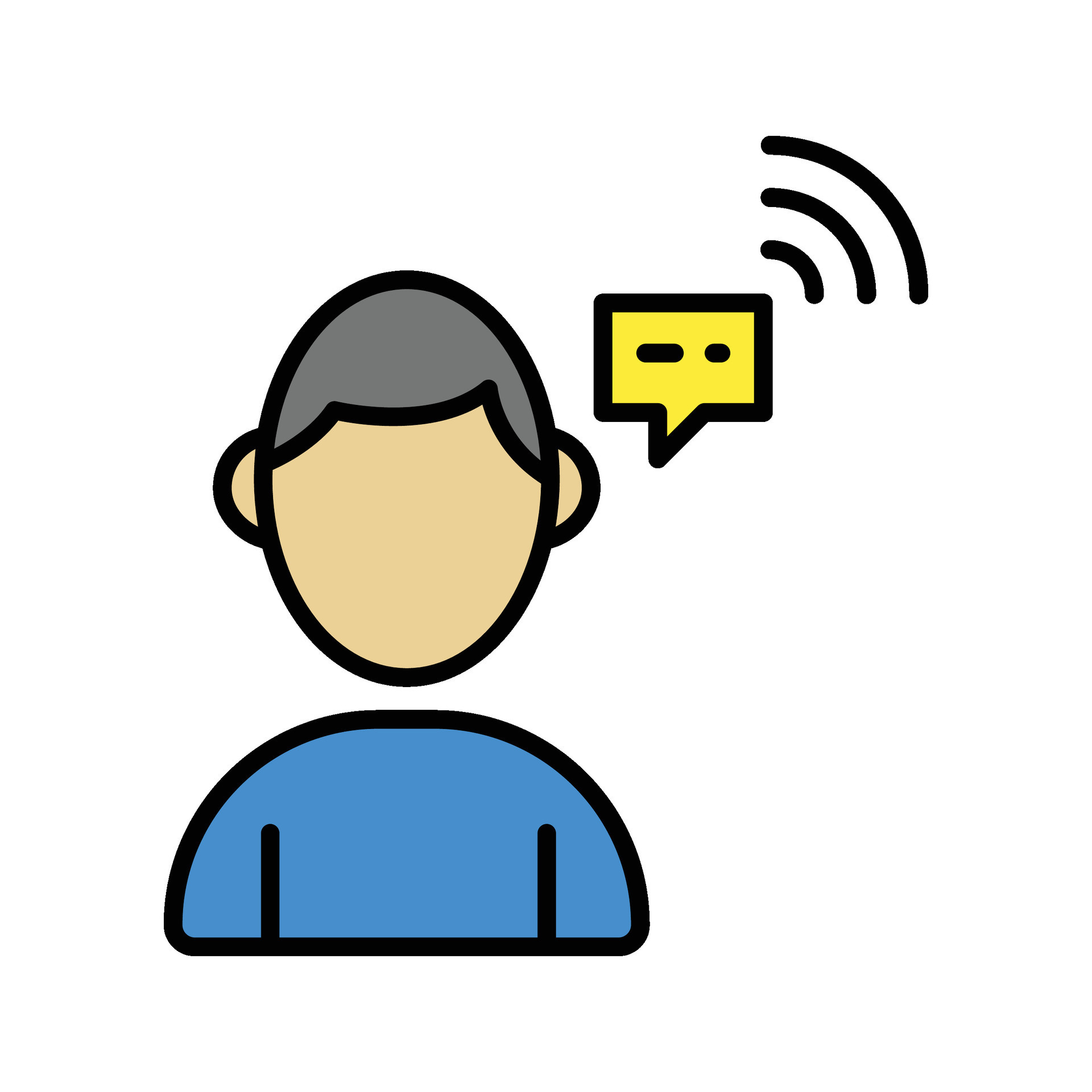 Listener icon. lineal color icon 36445757 Vector Art at Vecteezy