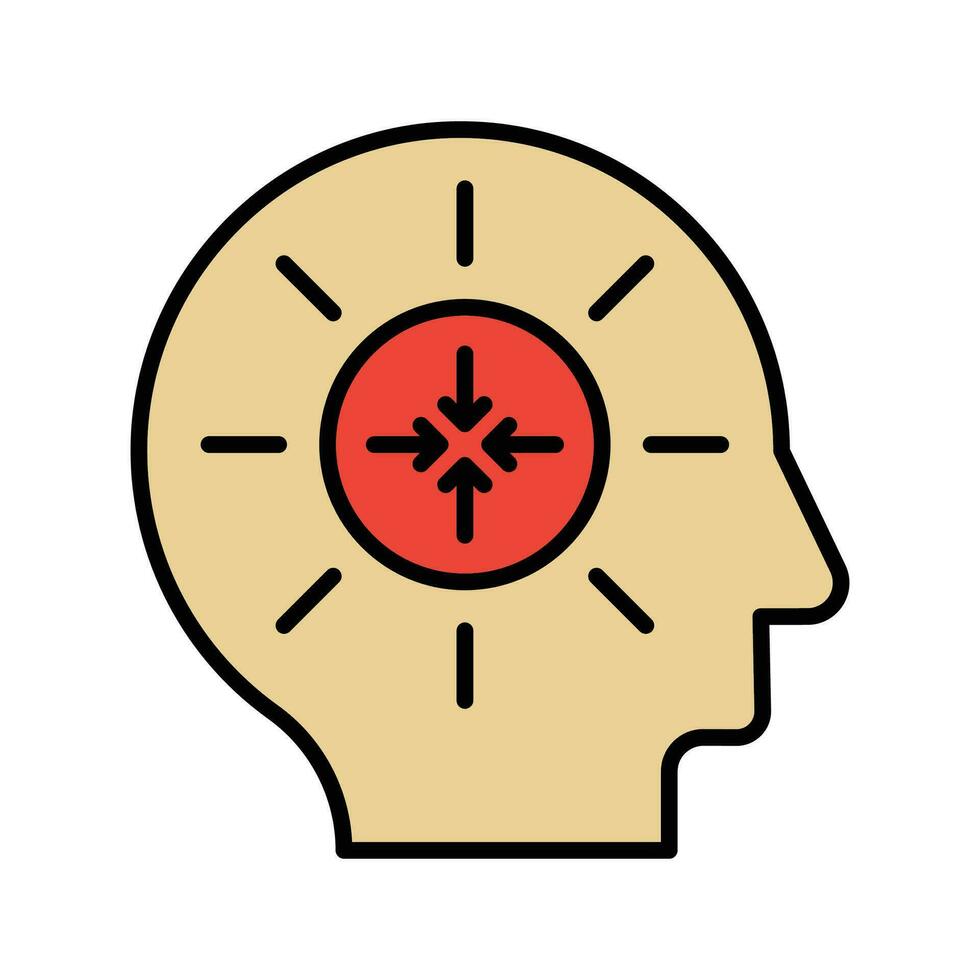 Positive Think icon. lineal color icon vector