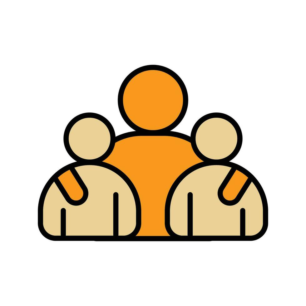 Care icon. lineal color icon vector