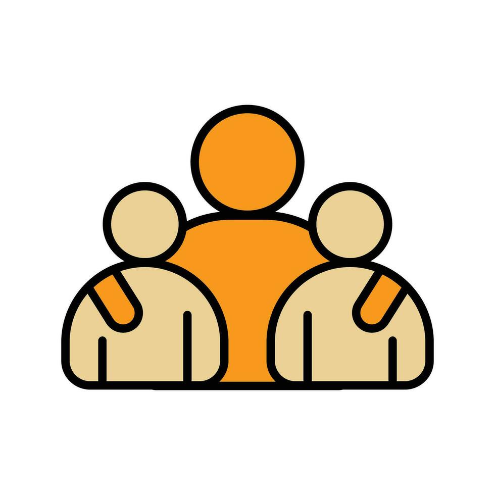 Care icon. lineal color icon vector