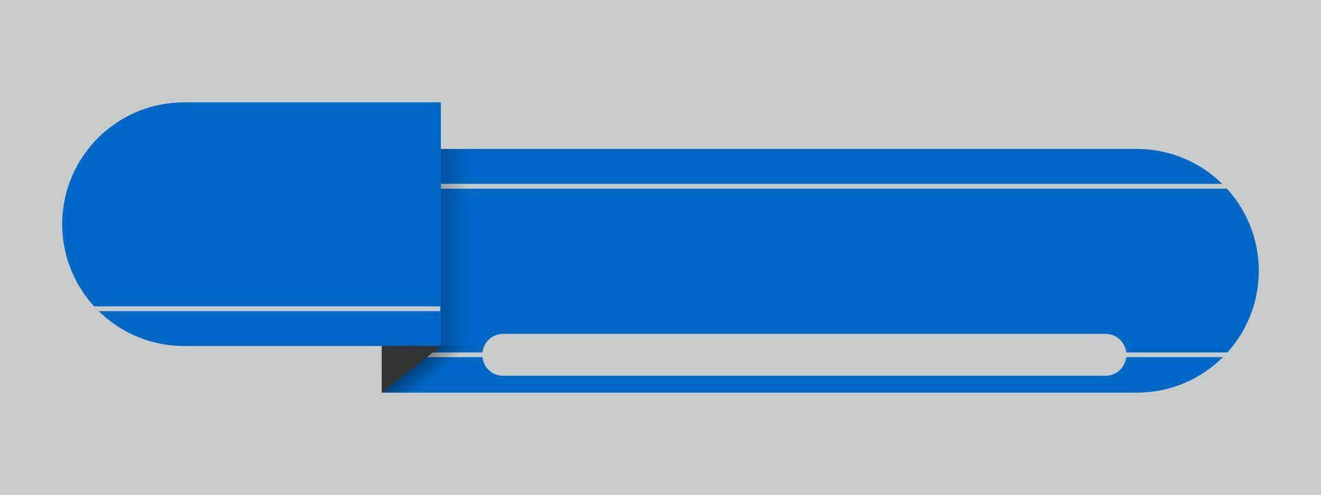 Simple Modern Lower Third In Blue For TV Shows, Streaming And Perfect For News vector