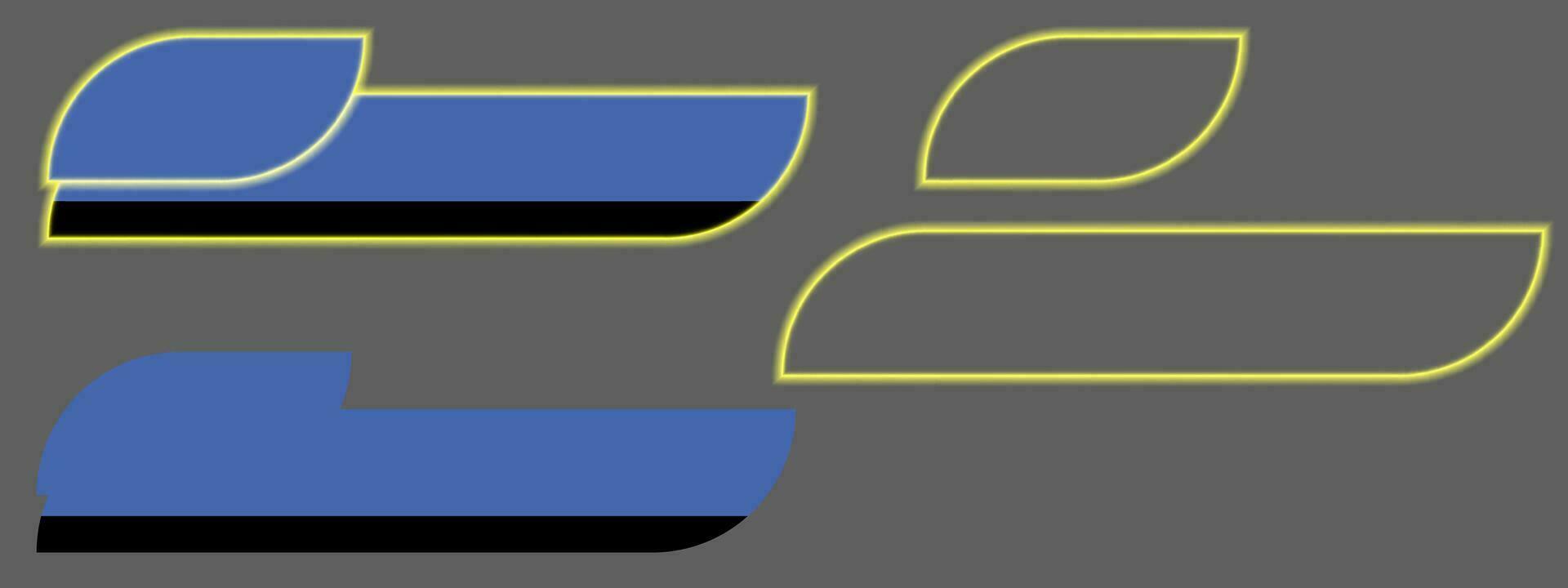 Simple Modern Lower Thirds In Blue With Neon Yellow Stripes For TV Shows, Streaming And Perfect For News vector