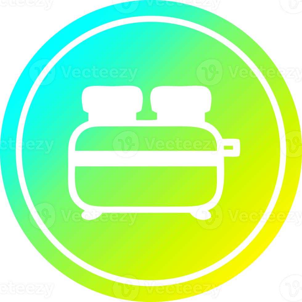 verbrande toast circulaire in koude gradiënt spectrum png