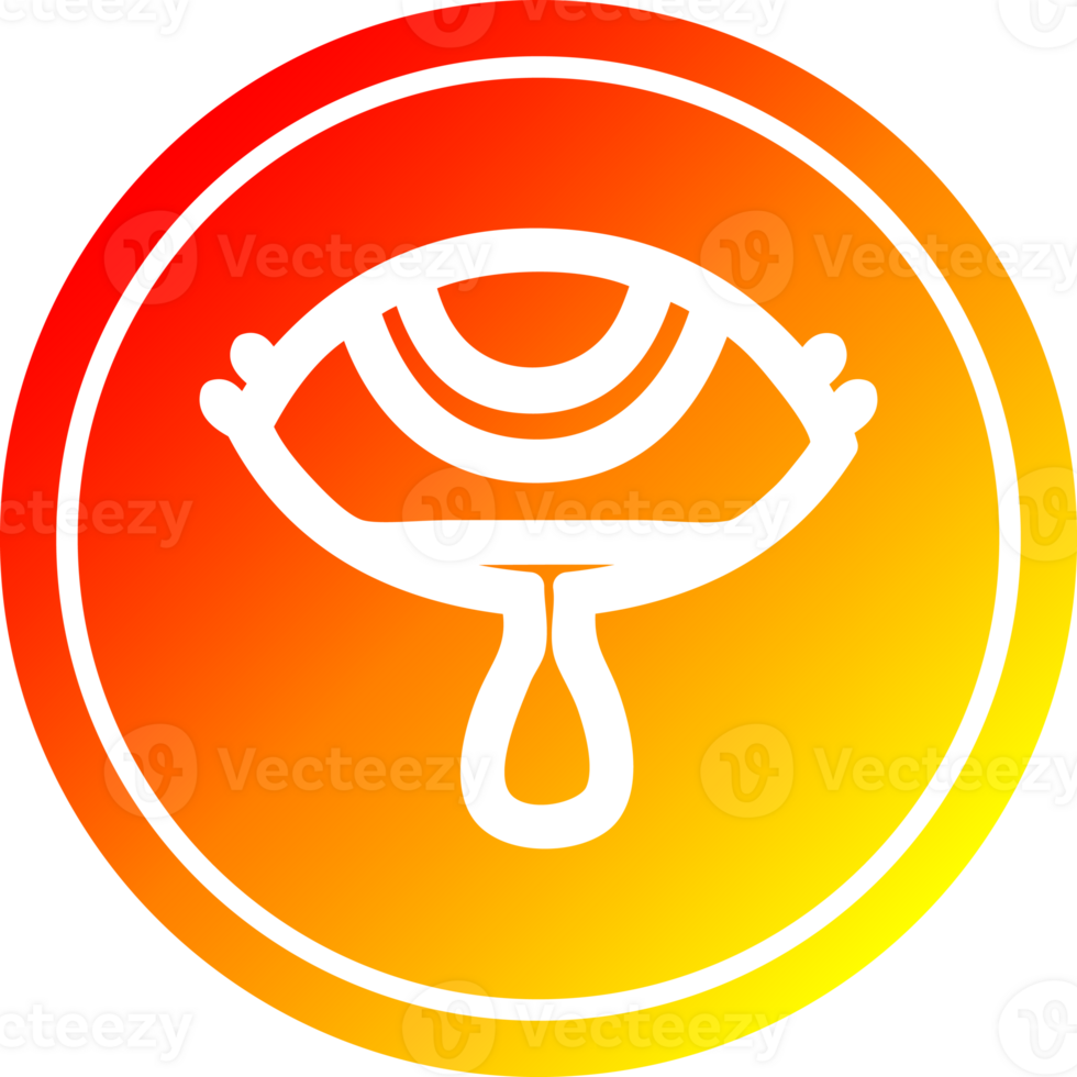 crying eye circular in hot gradient spectrum png