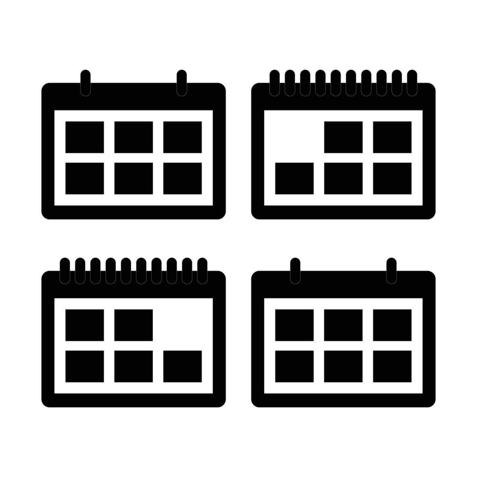 Calendar icon vector isolated on white background for your web and mobile app design, Calendar logo concept. Calendar symbol. Flat design style eps 10