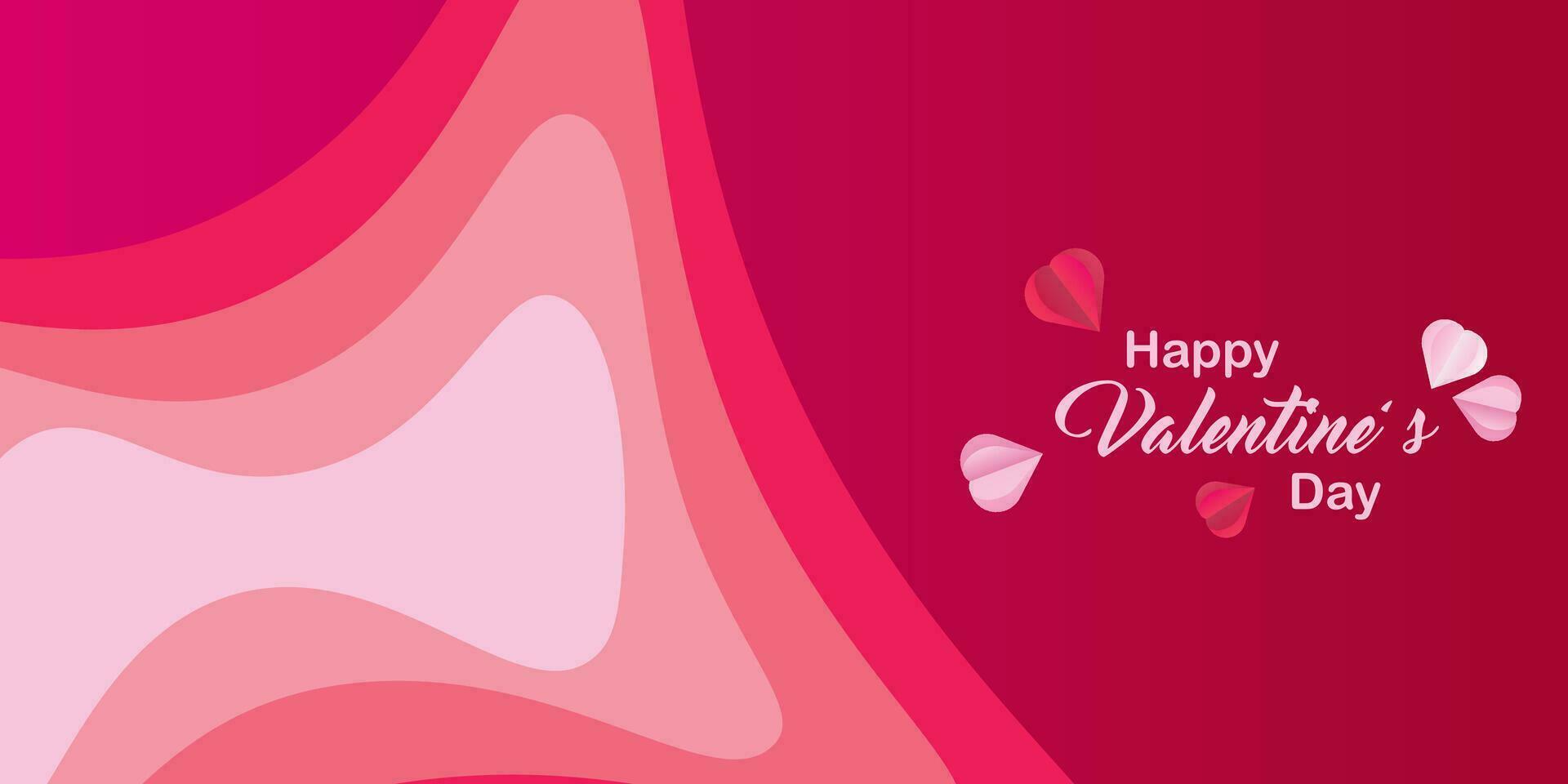 Valentine's day background with gradient colors and hearts. Vector illustrations, banners, flyers, invitations, posters, brochures, discount vouchers.copyspace.