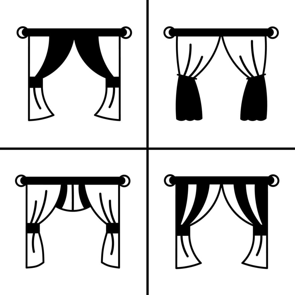Vector illustration of curtain icon for business. Stock vector design.