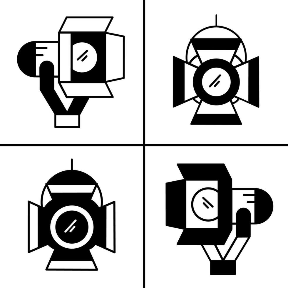 vector negro y blanco ilustración de focos icono para negocio. valores vector diseño.