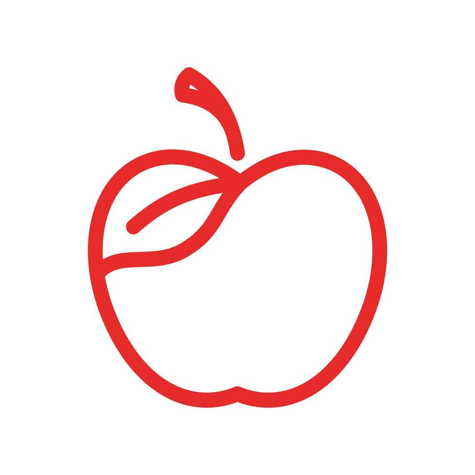 diseño de ilustración de vector de manzana