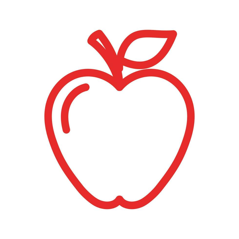 diseño de ilustración de vector de manzana