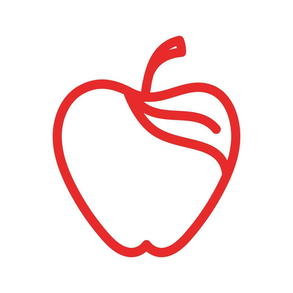 diseño de ilustración de vector de manzana