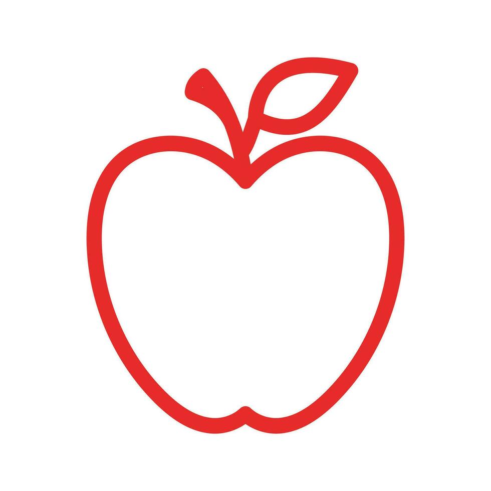 diseño de ilustración de vector de manzana