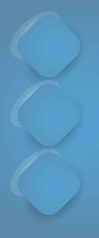 Set of three blue Abstract polygons shapes backdrop for cosmetic product. Collection of 3 geometric eleglant blue background vector