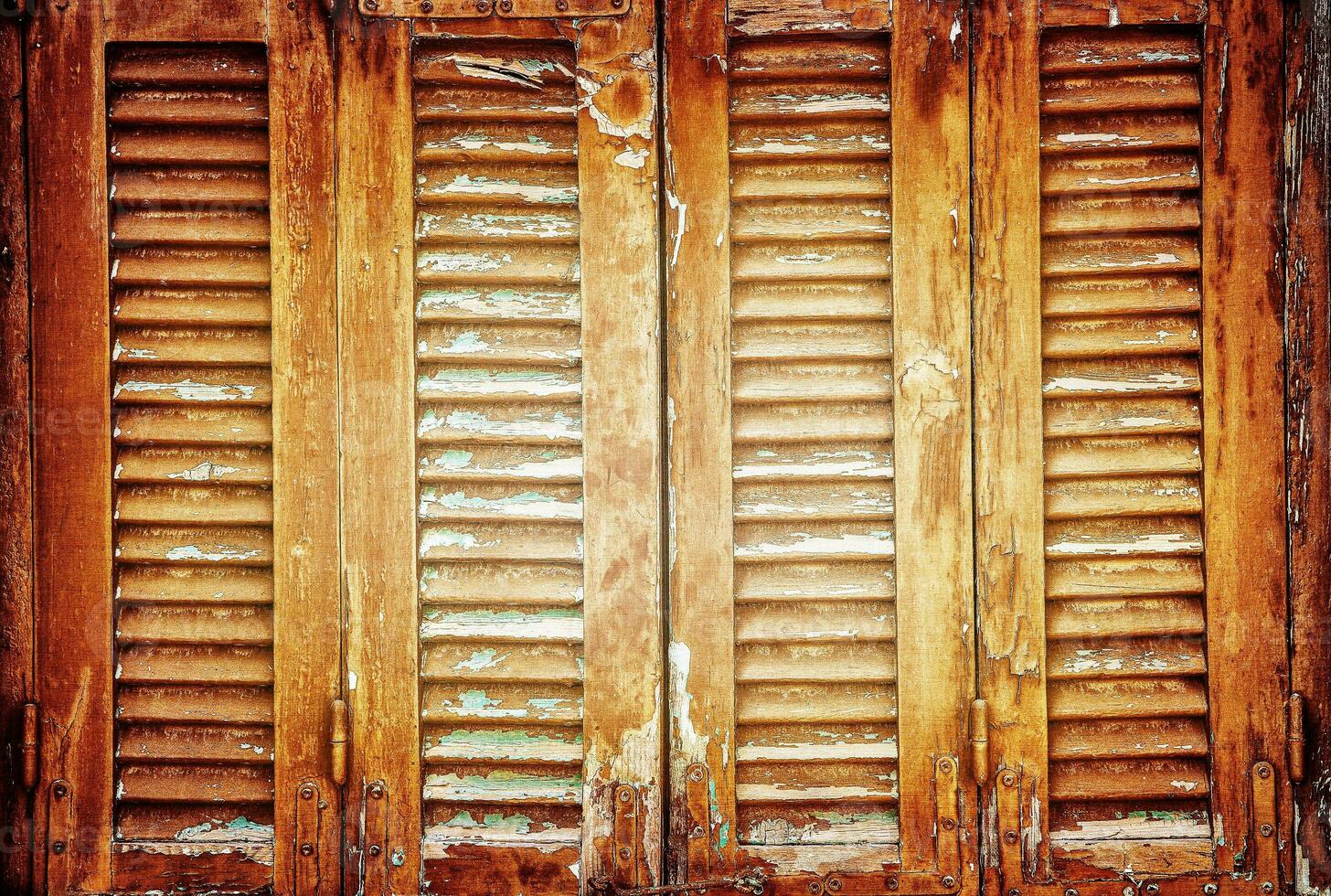 Vintage window shutters background photo