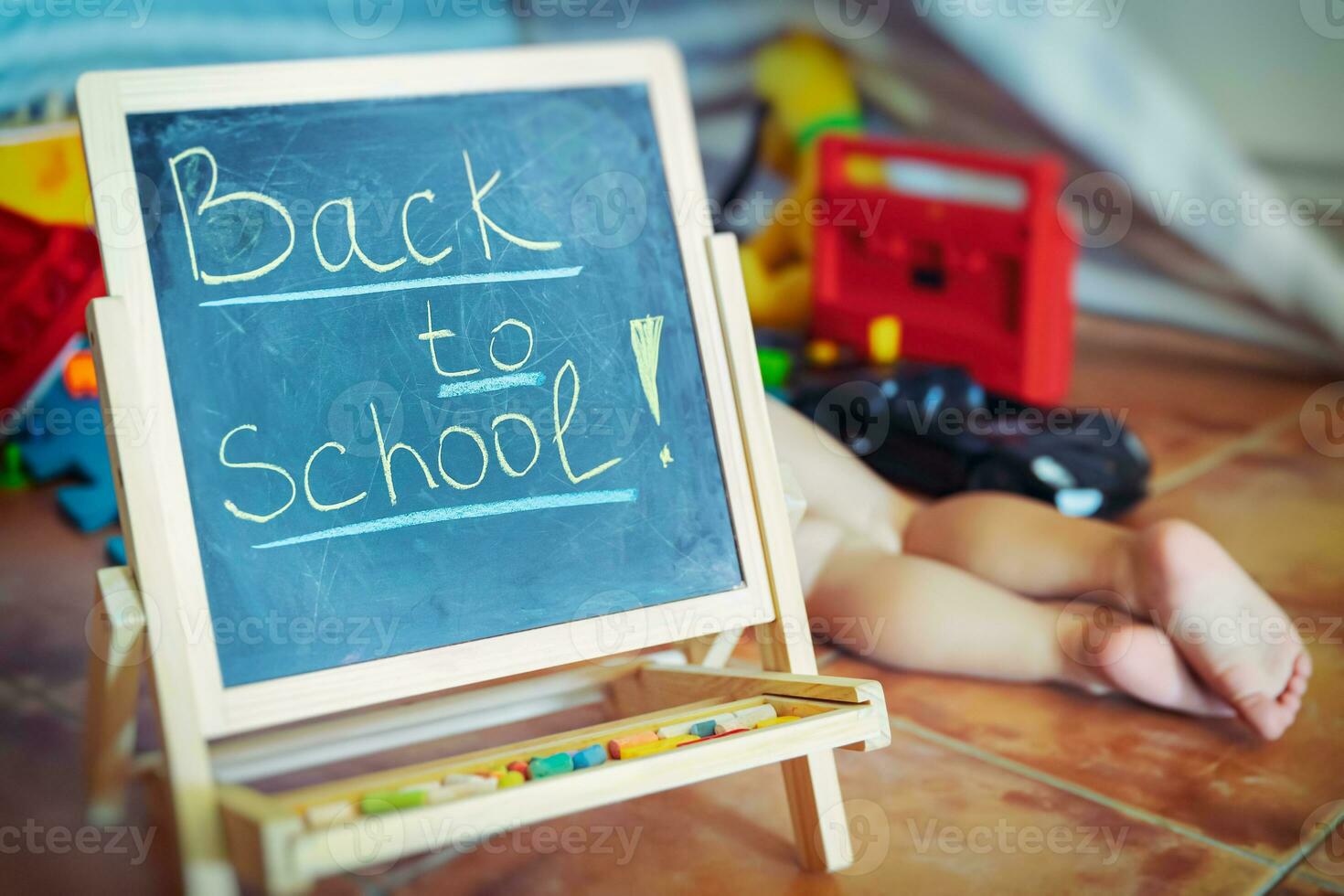 Back to school on the desk photo