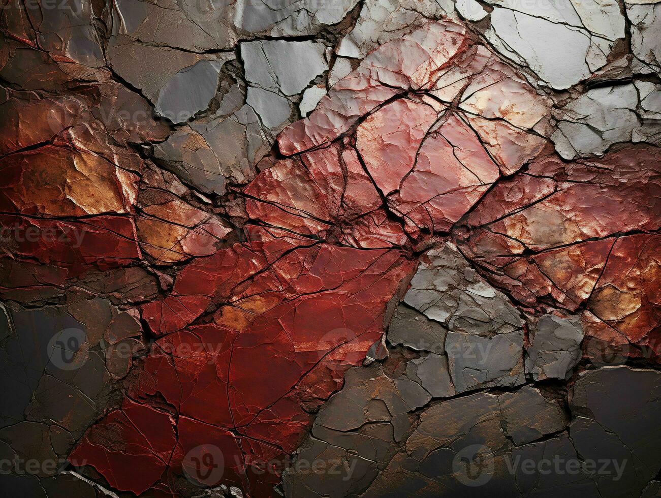 AI generated Red and Brown Rough Stone Texture Background. Rock Surface Background. Generative AI photo