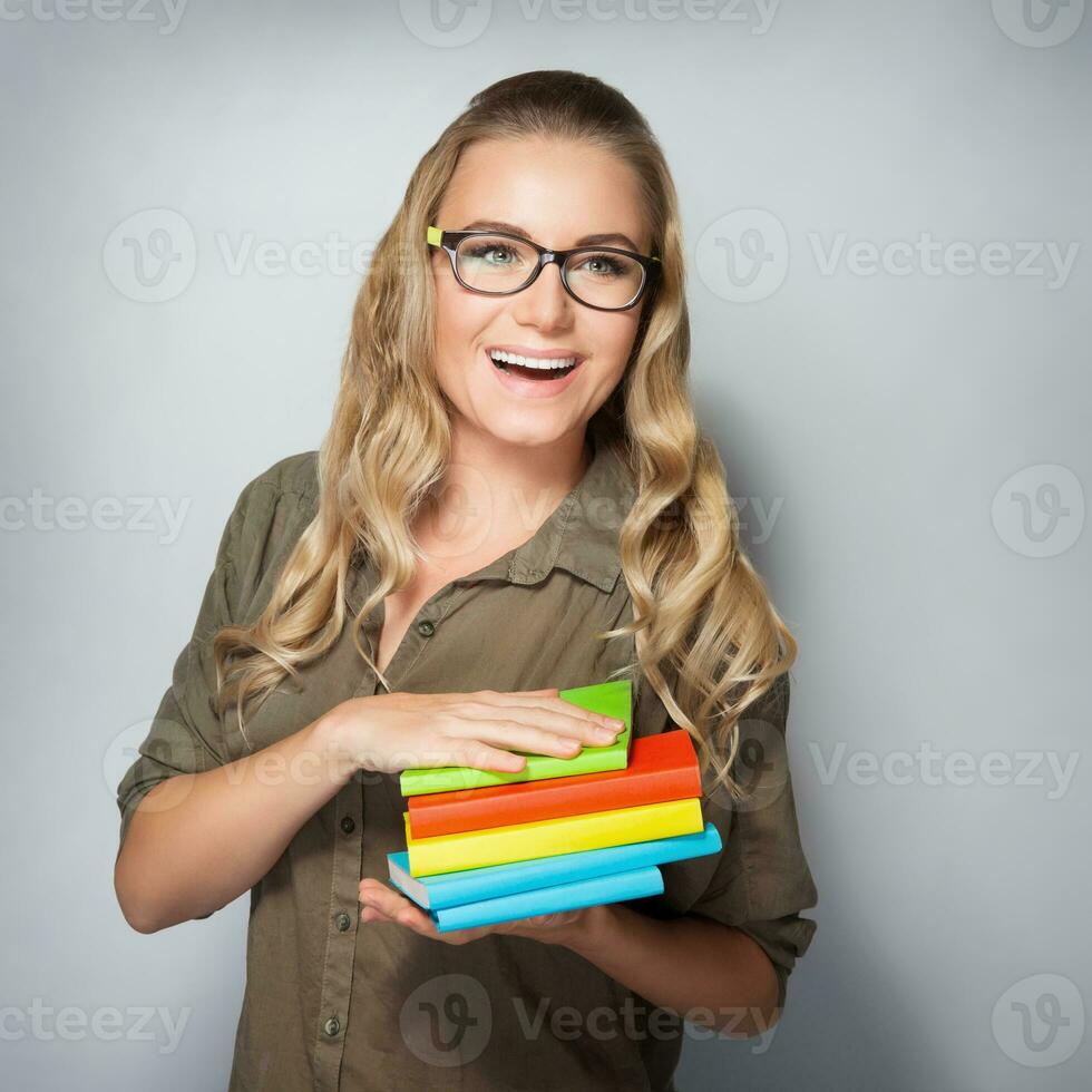Cheerful student girl photo