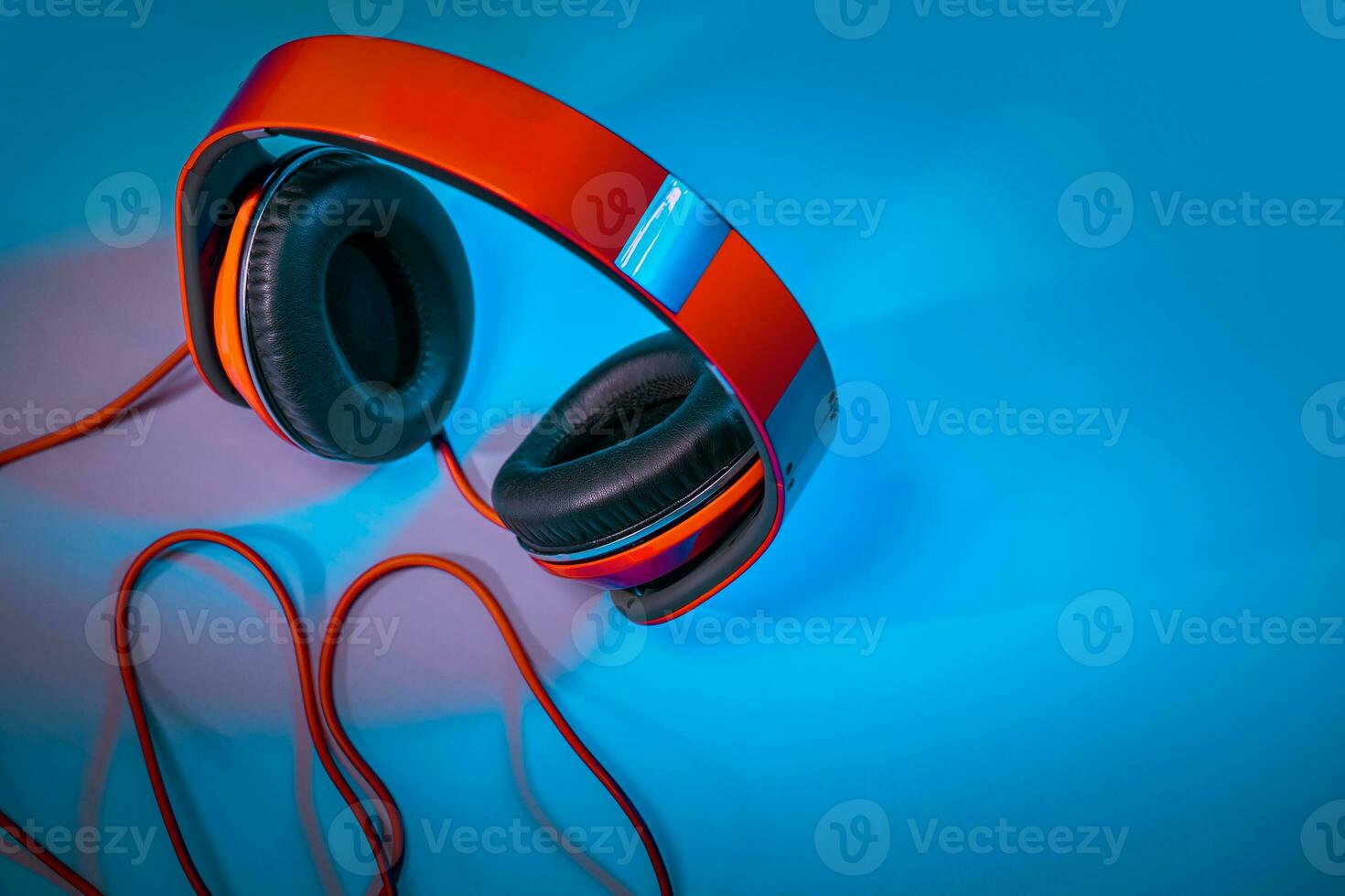 Red Stylish Headphones photo