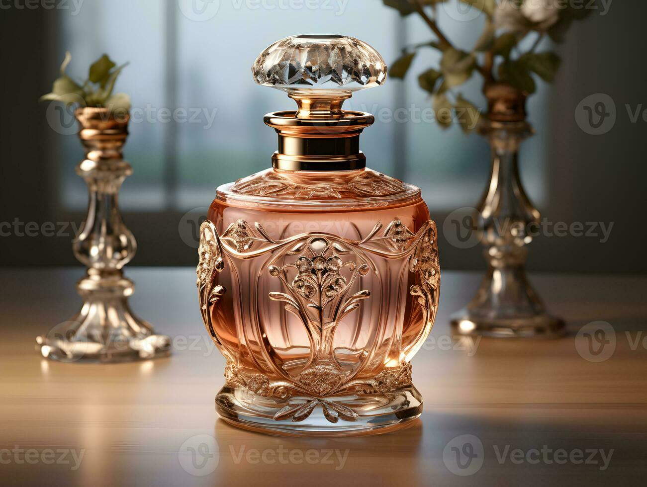 AI generated Luxurious Perfume Bottle. Generative Ai photo