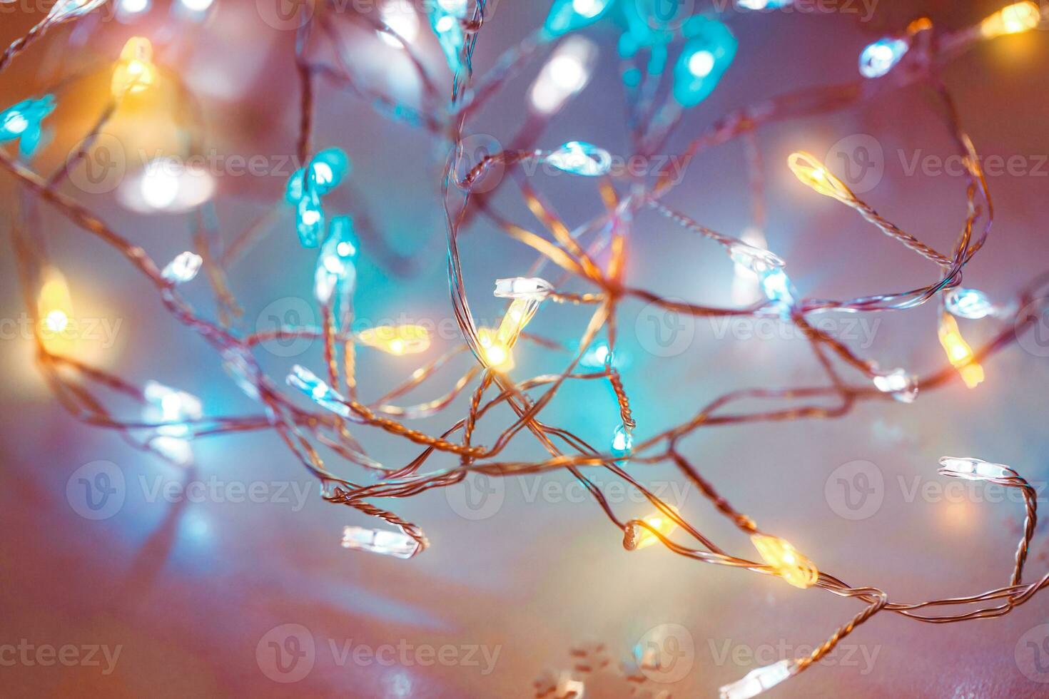 Christmas lights background photo