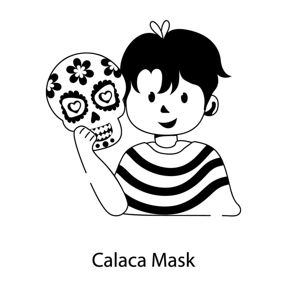 Trendy Calaca Mask vector
