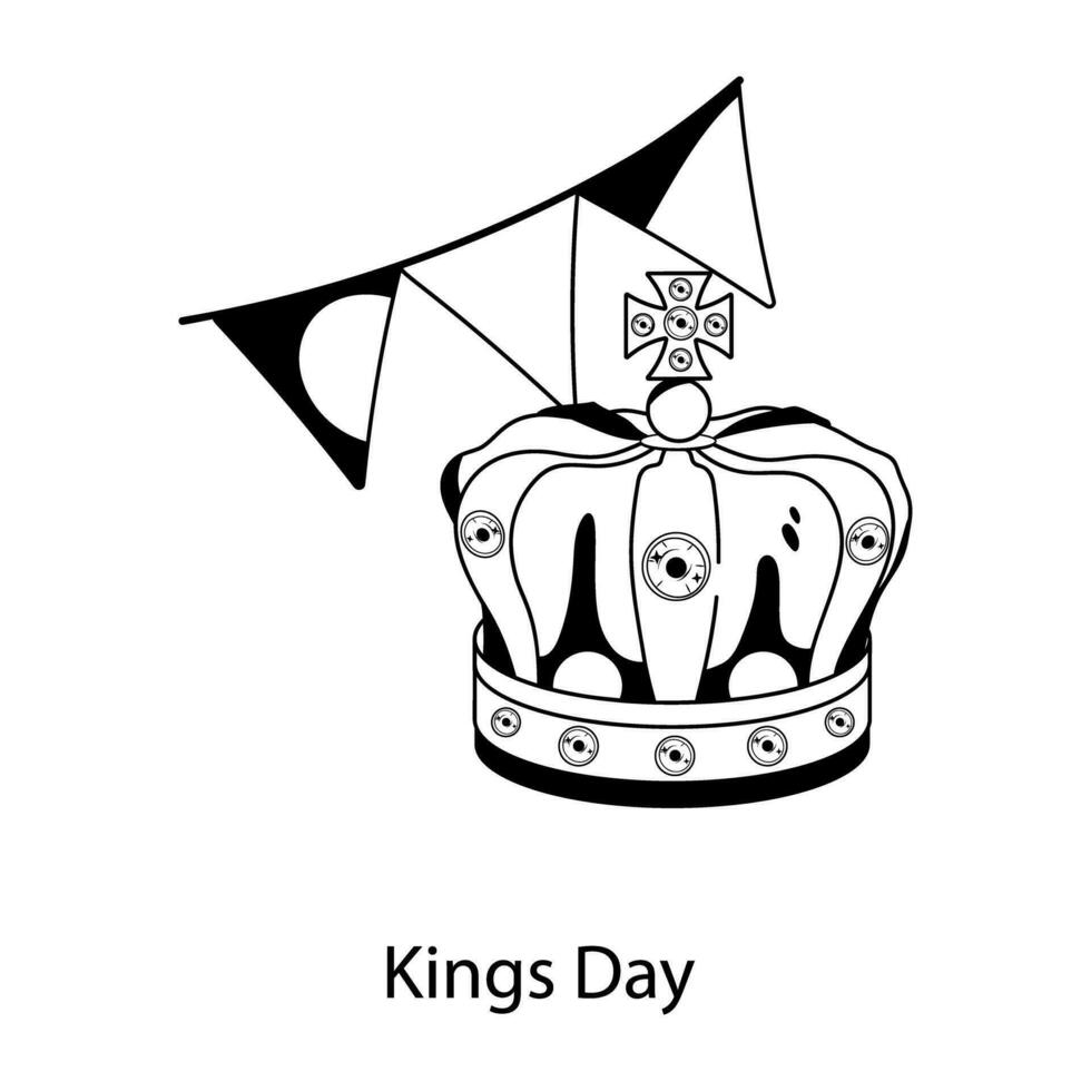 Trendy Kings Day vector