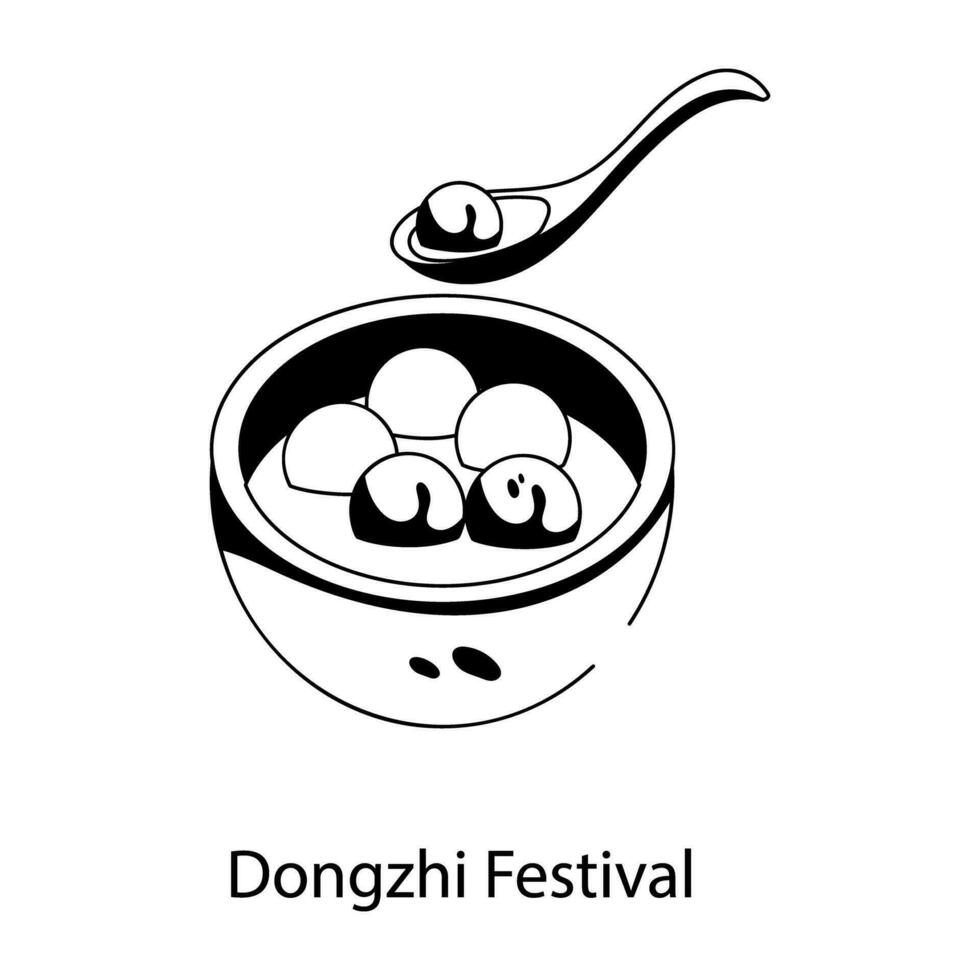 Trendy Dongzhi Festival vector