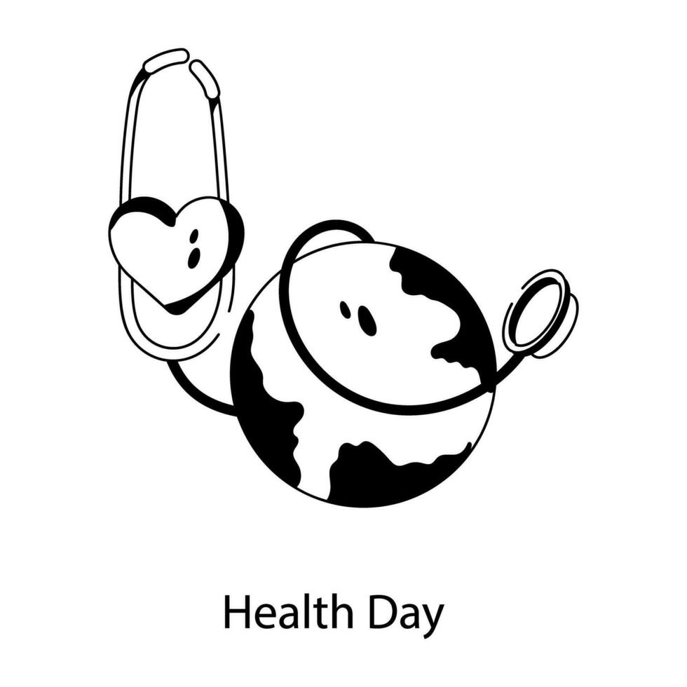 Trendy Health Day vector