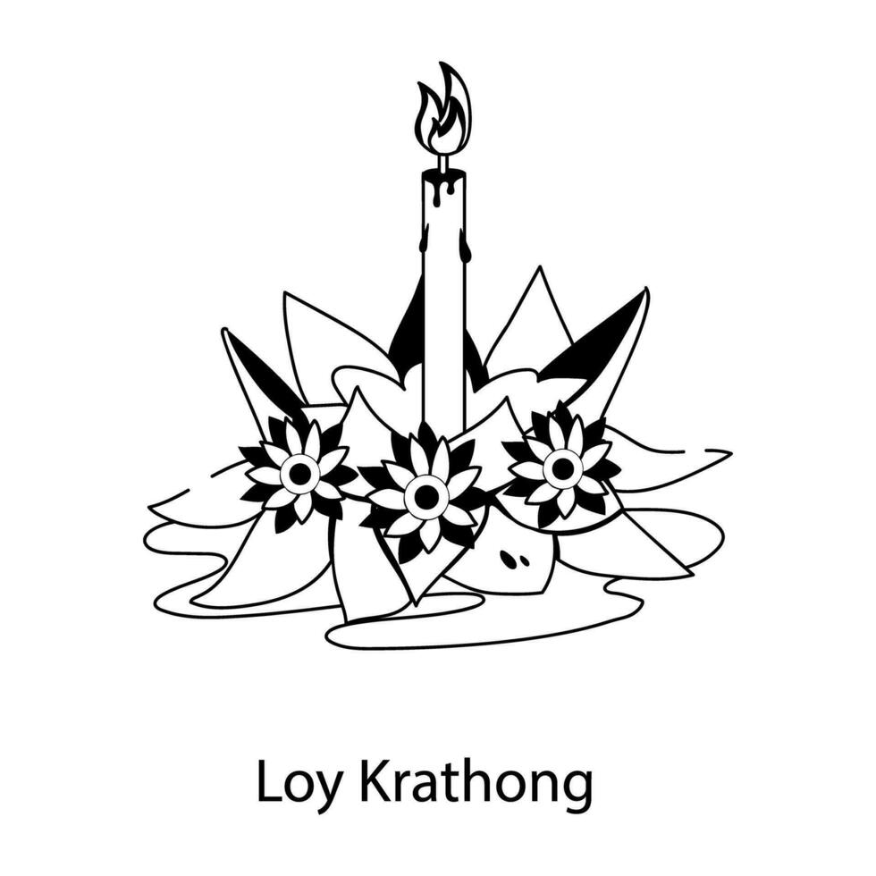 de moda loy krathong vector