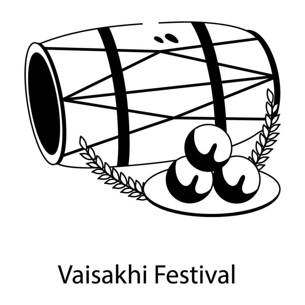 Trendy Vaisakhi Festival vector