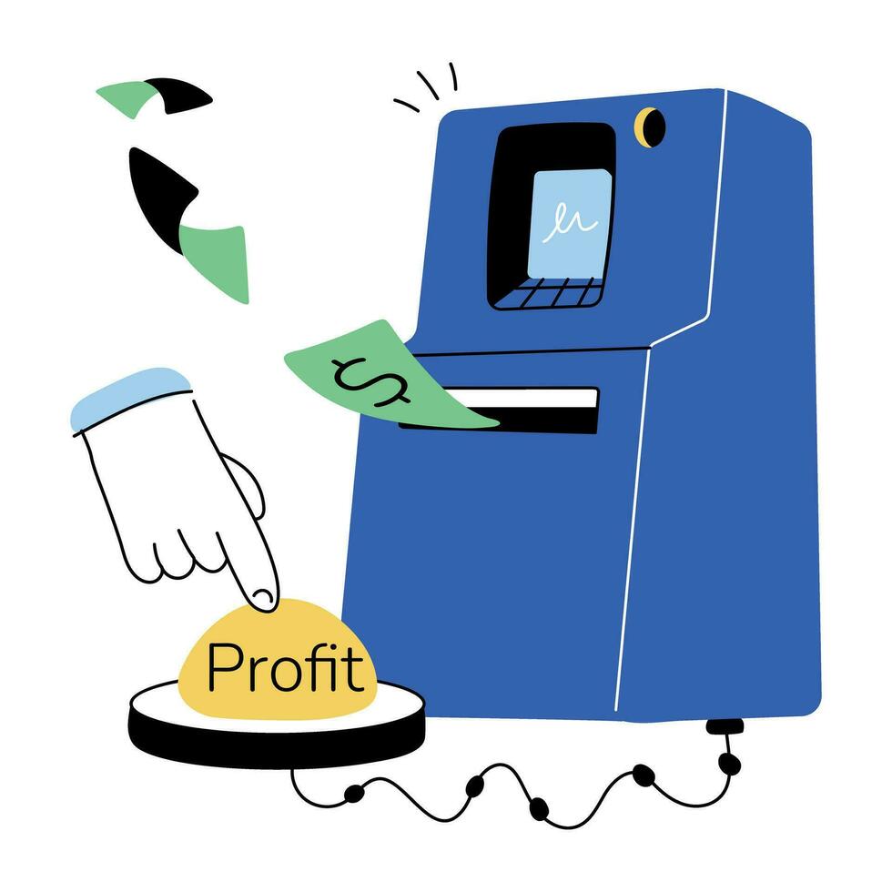 Trendy Bank Profit vector