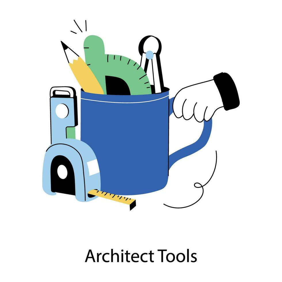 Trendy Architect Tools vector