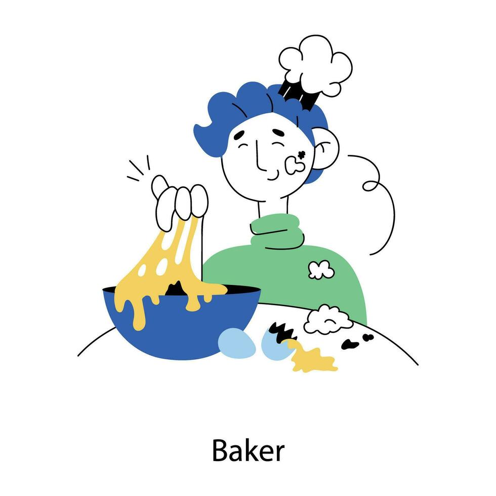 Trendy Baker Concepts vector