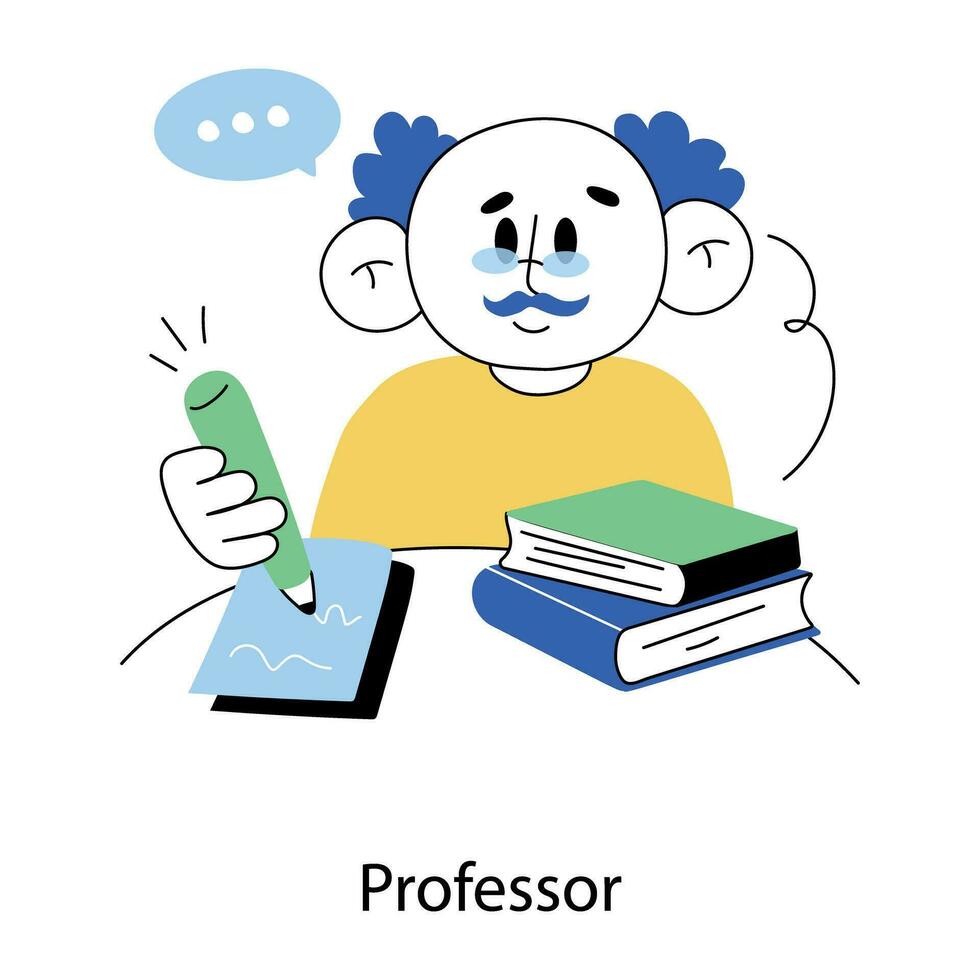 Trendy Professor Concepts vector