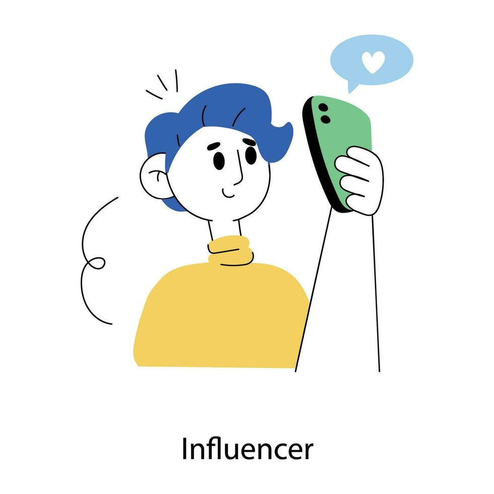 Trendy Influencer Concepts vector