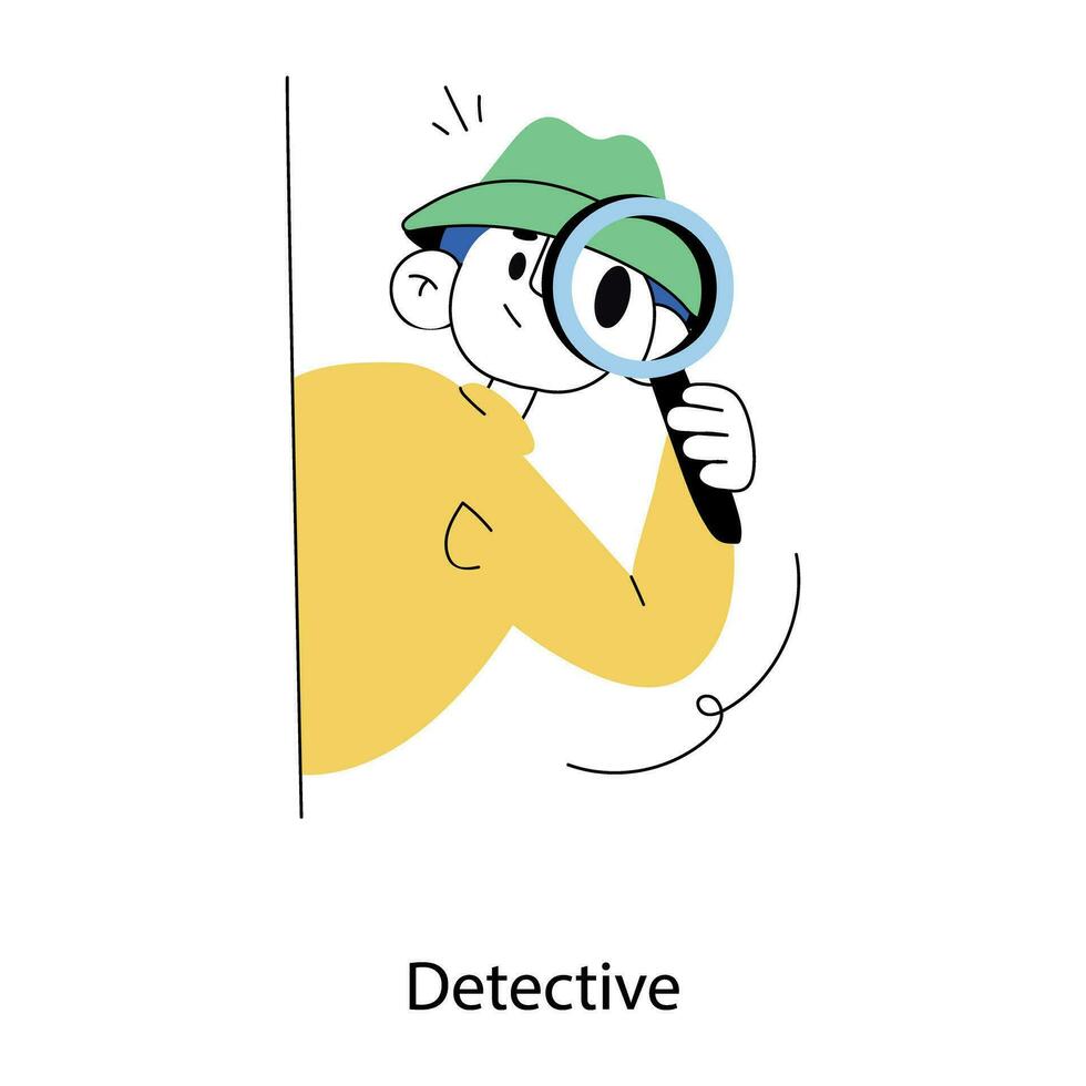 conceptos de detective de moda vector