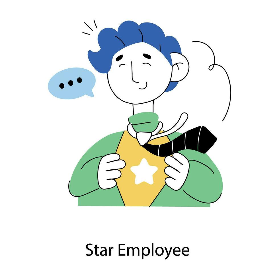 Trendy Star Employee vector