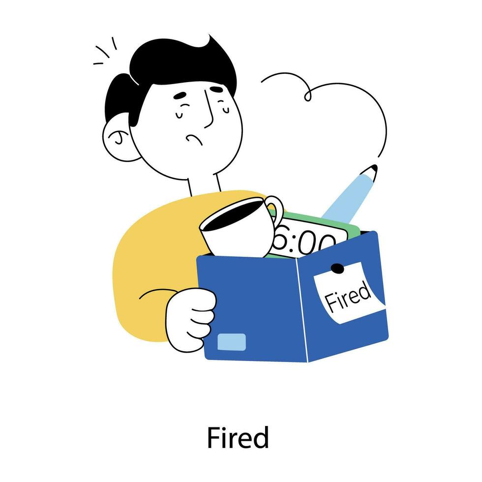 Trendy Fired Concepts vector