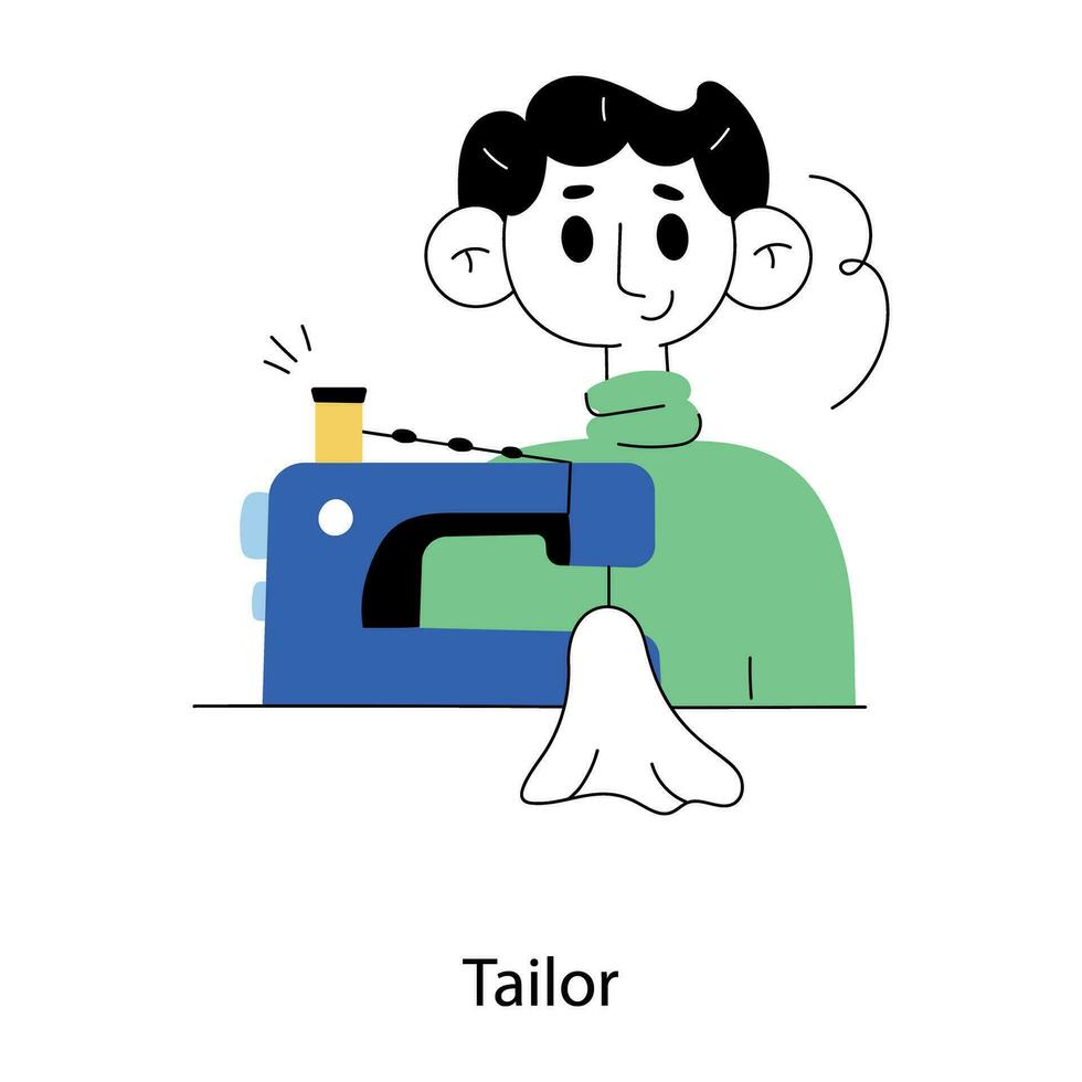 Trendy Tailor Concepts vector