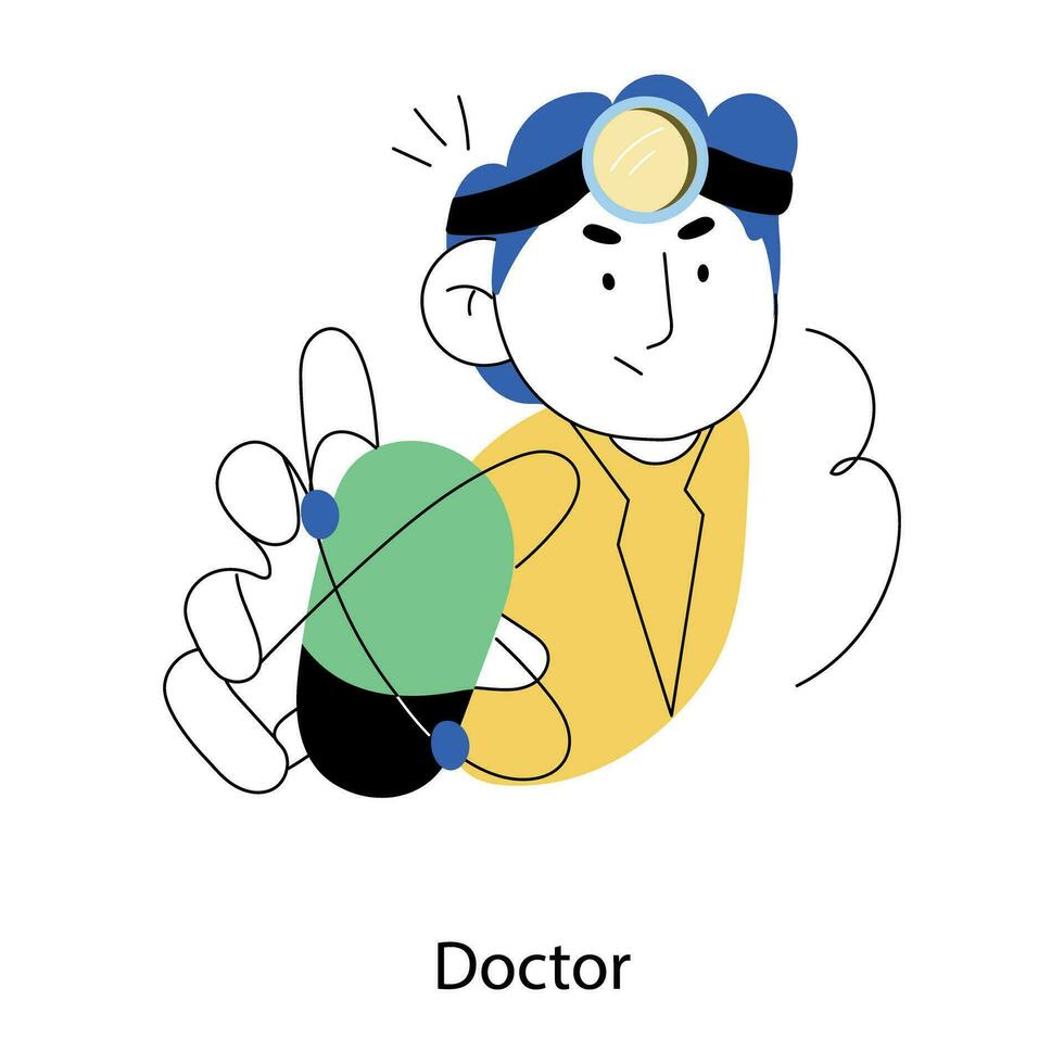 Trendy Doctor Concepts vector