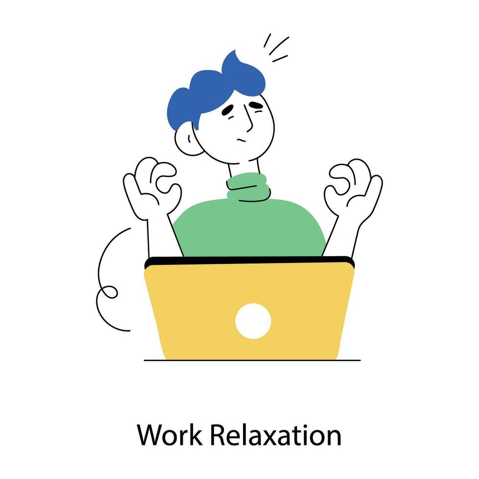 Trendy Work Relaxation vector