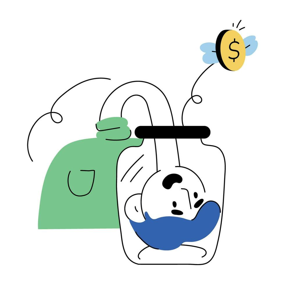 Trendy Money Lost vector
