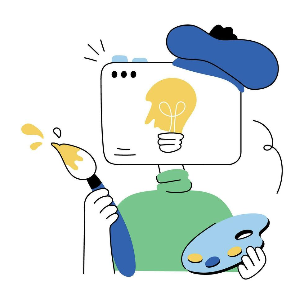 Trendy NFT Artist vector