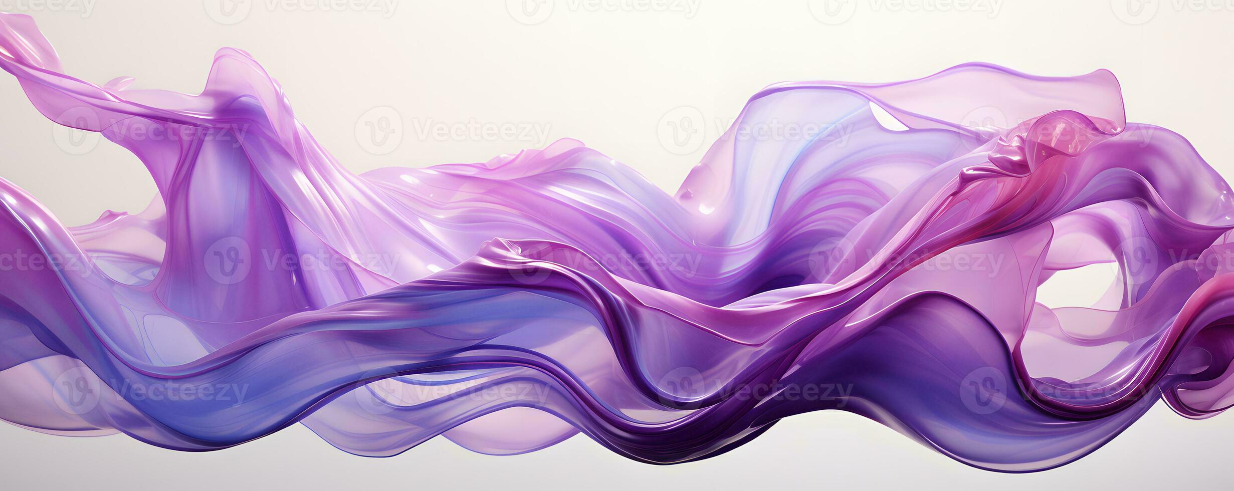 AI generated Abstract Purple Wavy Liquid Background. Generative Ai photo