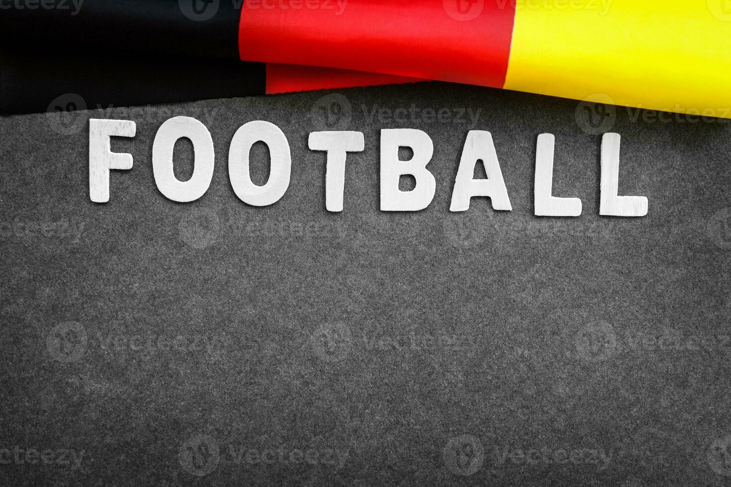 Football background with flag photo