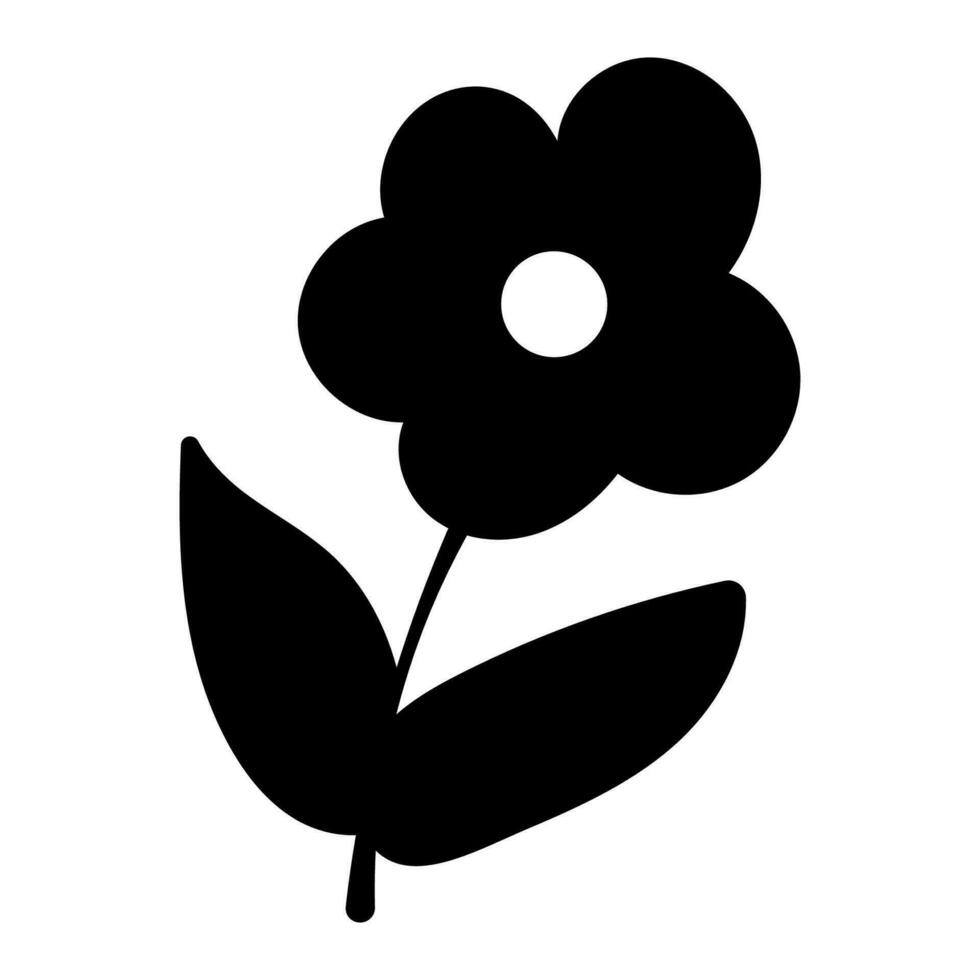 flores jardín calentar hermosa vector icono negro